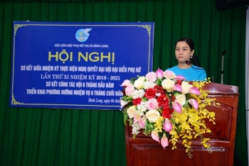 HỘI LHPN THỊ XÃ BÌNH LONG SƠ KẾT GIỮA NHIỆM KỲ 2016 - 2021