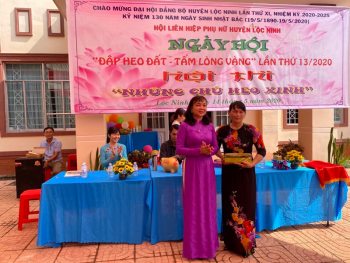 HỘI LHPN HUYỆN LỘC NINH TỔ CHỨC NGÀY HỘI “ĐẬP HEO ĐẤT – TẤM LÒNG VÀNG”