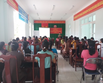 HỘI LHPN HUYỆN BÙ ĐỐP PHỐI HỢP TỔ CHỨC TẬP HUẤN HỖ TRỢ KIẾN THỨC, KỸ NĂNG CHO PHỤ NỮ KHỞI NGHIỆP