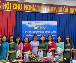 HỘI LHPN THÀNH PHỐ ĐỒNG XOÀI HỌP MẶT BCH KỶ NIỆM QUỐC TẾ PHỤ NỮ 8/3