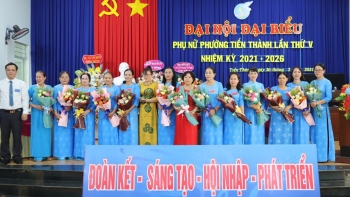 TỔ CHỨC THÀNH CÔNG ĐẠI HỘI ĐẠI BIỂU PHỤ NỮ PHƯỜNG NHIỆM KỲ 2021-2026