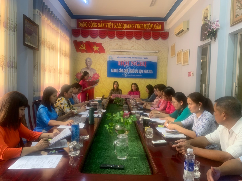 Hội Liên hiệp Phụ nữ tỉnh Bình Phước tổ chức Hội nghị cán bộ, công chức, người lao động năm 2024