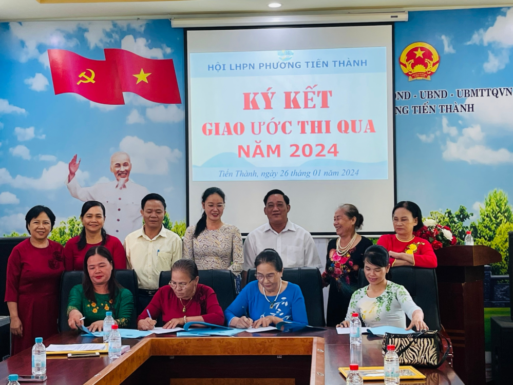 Hội LHPN phường Tiến Thành – thành phố Đồng Xoài tổ chức Hội nghị ký kết  thi đua năm 2024