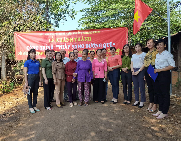 HỘI LIÊN HIỆP PHỤ NỮ XÃ HƯNG PHƯỚC – HUYỆN BÙ ĐỐP  BÀN GIAO CÔNG TRÌNH CHÀO MỪNG ĐẠI HỘI ĐẢNG CÁC CẤP NHIỆM KỲ 2020-2025
