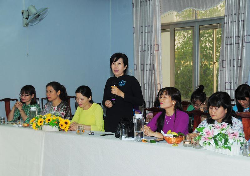 ba nguyen thi hau chu tich hoi lhpn huyen chon thanh chia se tai buoi toa dam